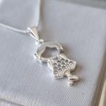 COLAR PRATA MENINA ZIRCÔNIAS