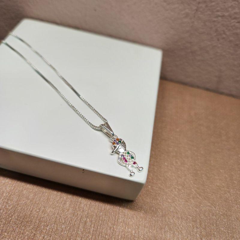 COLAR PRATA MENINO ZIRC COLOR