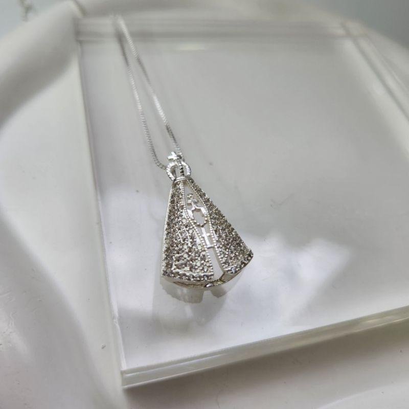 COLAR PRATA NOSSA SENHORA LUXO BRANCA