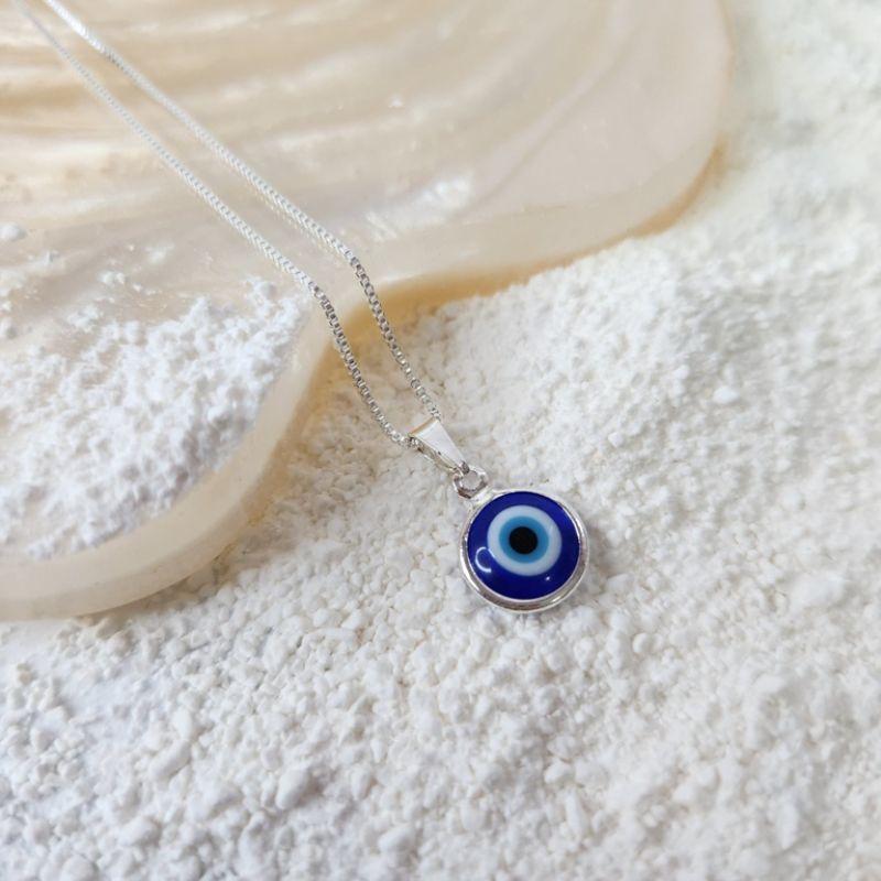 COLAR PRATA OLHO GREGO G