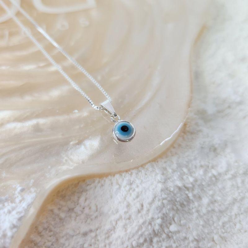 COLAR PRATA OLHO GREGO P