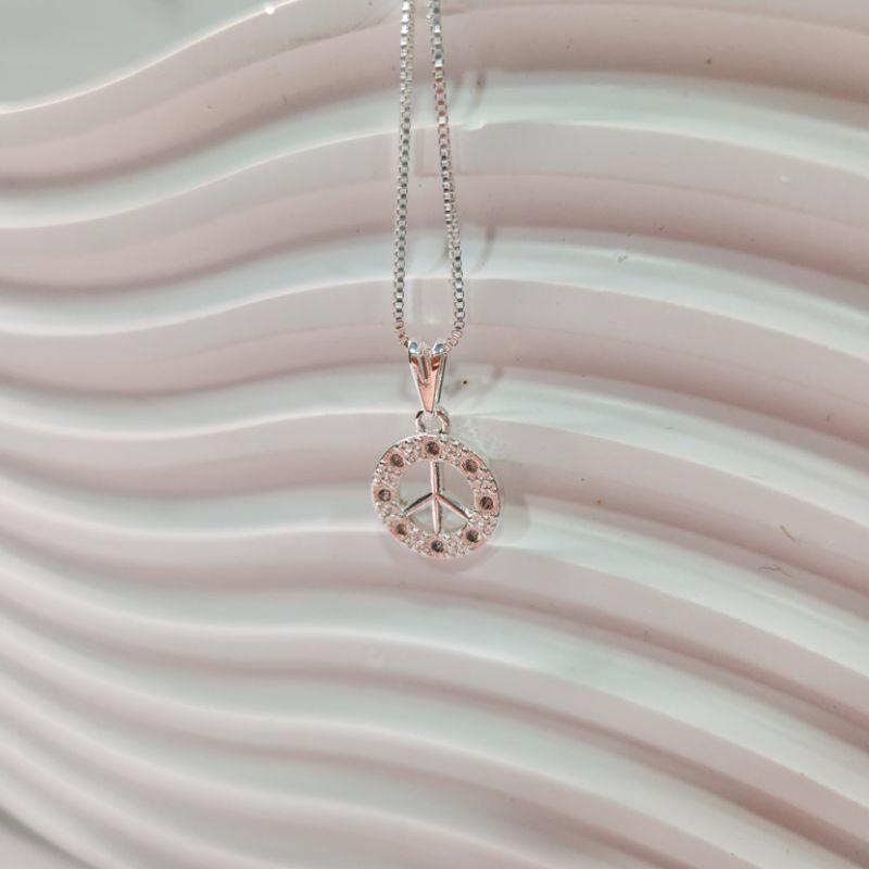 COLAR PRATA PAZ E AMOR Z