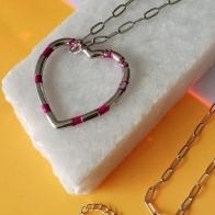 COLAR RB CORAÇÃO PINK