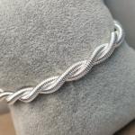 PULSEIRA BRACELETE PRATA ENTRELAÇADA	PP545