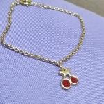 PULSEIRA OURO CEREJA