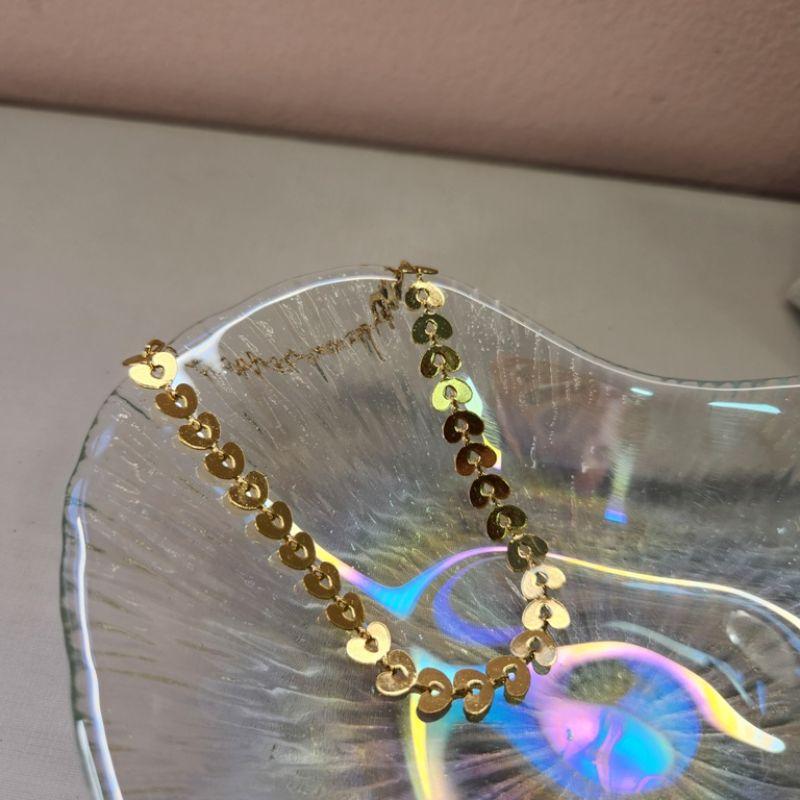 PULSEIRA OURO CORAÇÃO BOLINHA VAZ