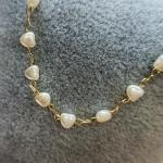 PULSEIRA OURO CORAÇÃO PEROLA