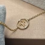 PULSEIRA OURO CRUCIFIXO VAZADO	