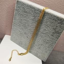 PULSEIRA OURO DUAS CORRENTES