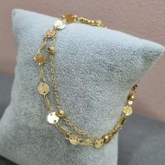 PULSEIRA OURO DUPLA DISCO