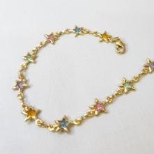 PULSEIRA OURO ESTRELINHAS COLOR