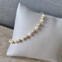 PULSEIRA OURO PÉROLA BOLINHA OURO