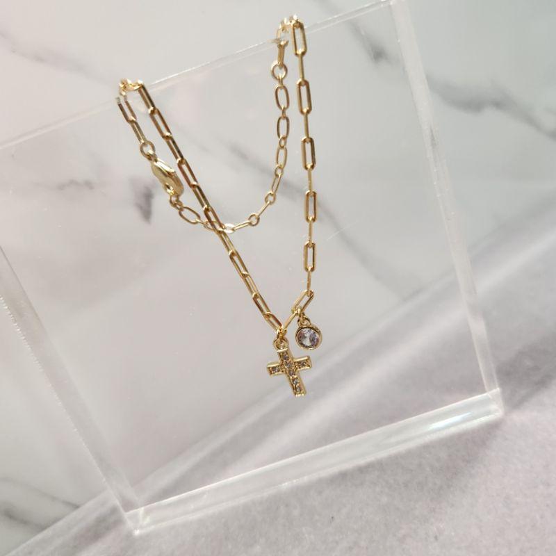 PULSEIRA OURO PING CRUZ E LUZ