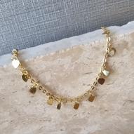 PULSEIRA OURO PINGS CORAÇÃO	