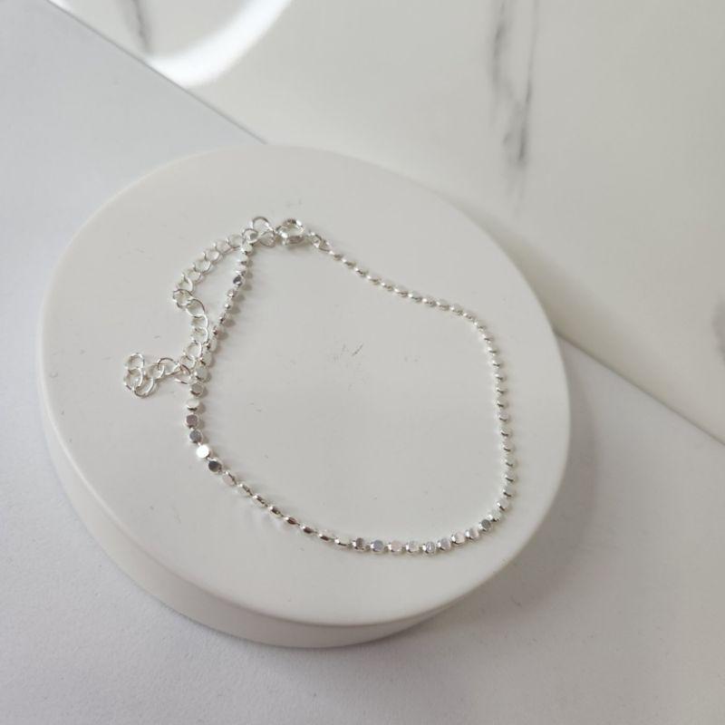 PULSEIRA PRATA BOLINHA CHAPADA