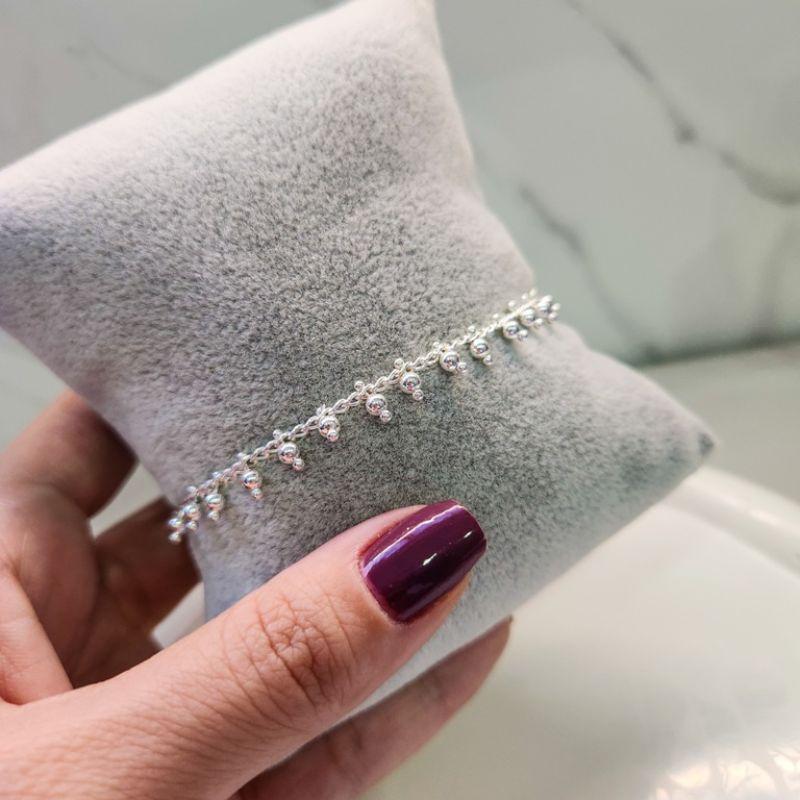 PULSEIRA PRATA BOLINHA PINO