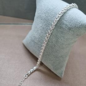 PULSEIRA PRATA C  TUBO ENTRELAÇADA	
