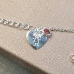 PULSEIRA PRATA CORAÇÃO MENINA	