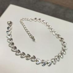 PULSEIRA PRATA CORAÇÕES RAIOS