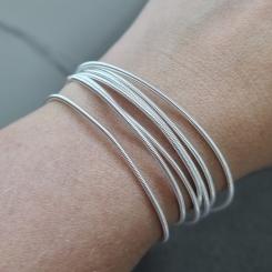 PULSEIRA PRATA CORDA DE VIOLÃO	