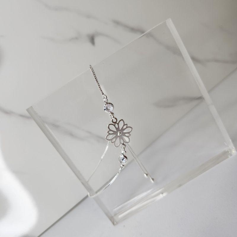 PULSEIRA PRATA FLOR