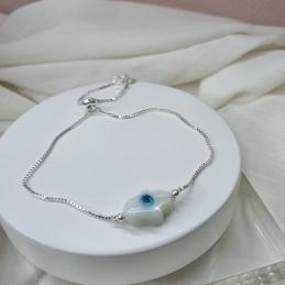 PULSEIRA PRATA HAMSÁ OLHO	