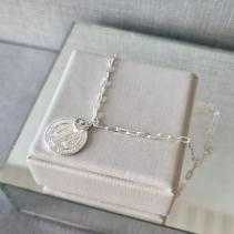 PULSEIRA PRATA MEDALHA DE SÃO BENTO	