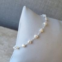 PULSEIRA PRATA PÉROLA CORA