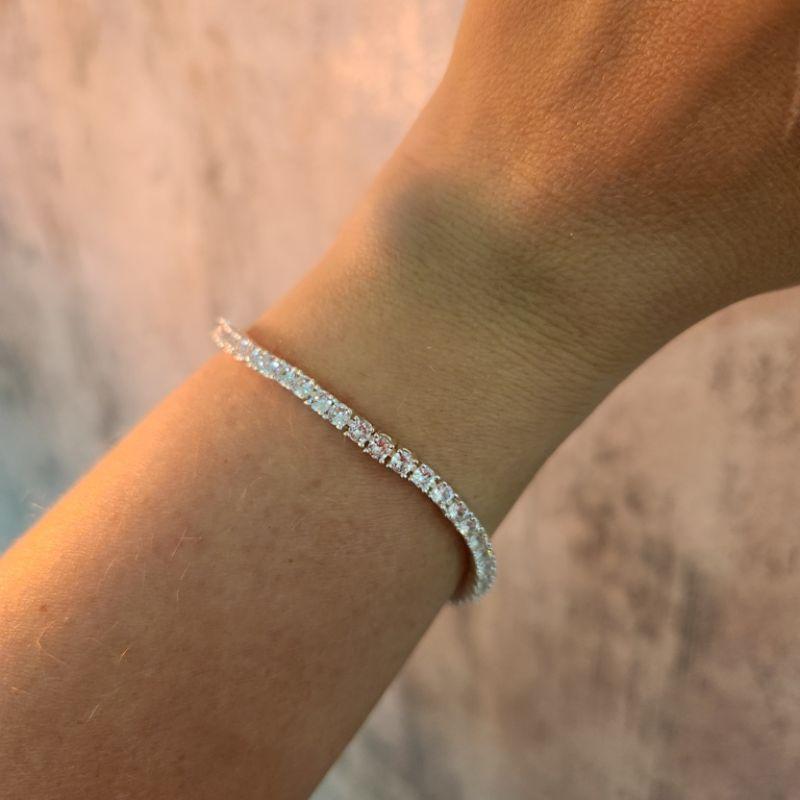 PULSEIRA PRATA RIVIERA 4 PONTAS