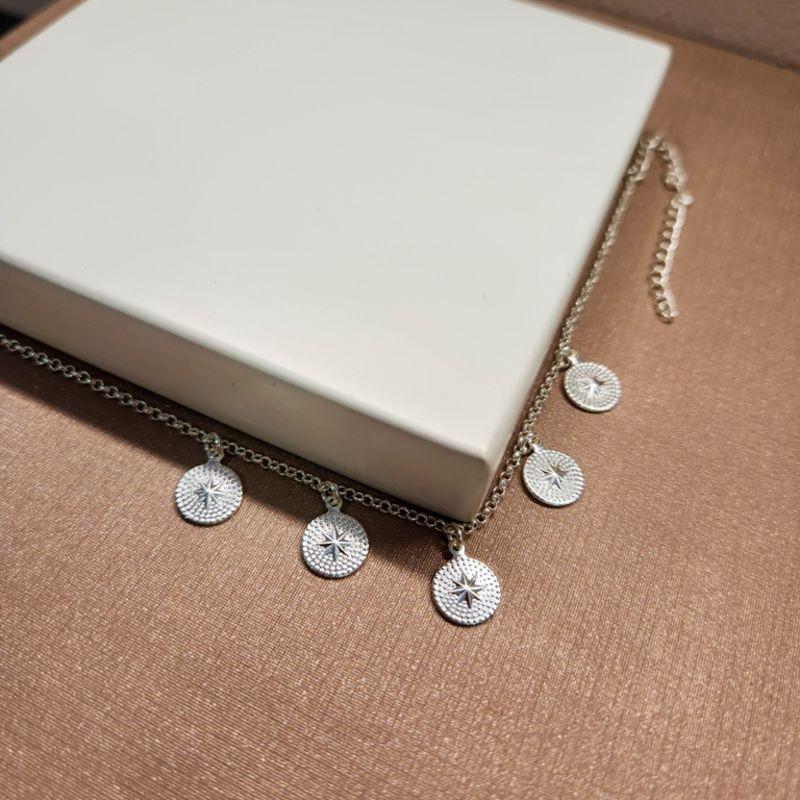 PULSEIRA PRATA ROSA DOS VENTOS