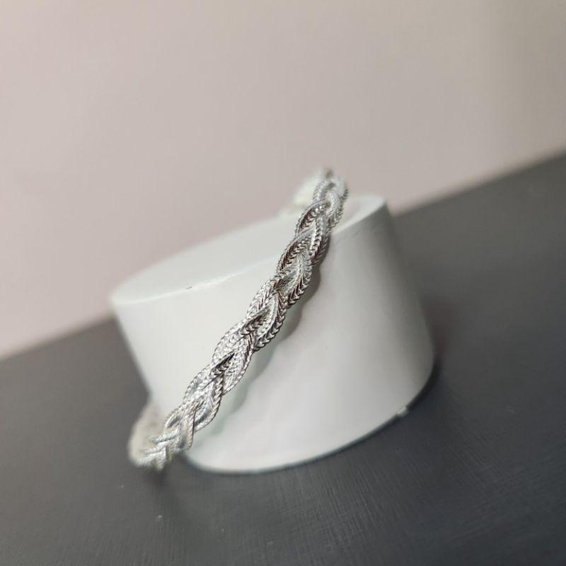 PULSEIRA PRATA TRANÇADA