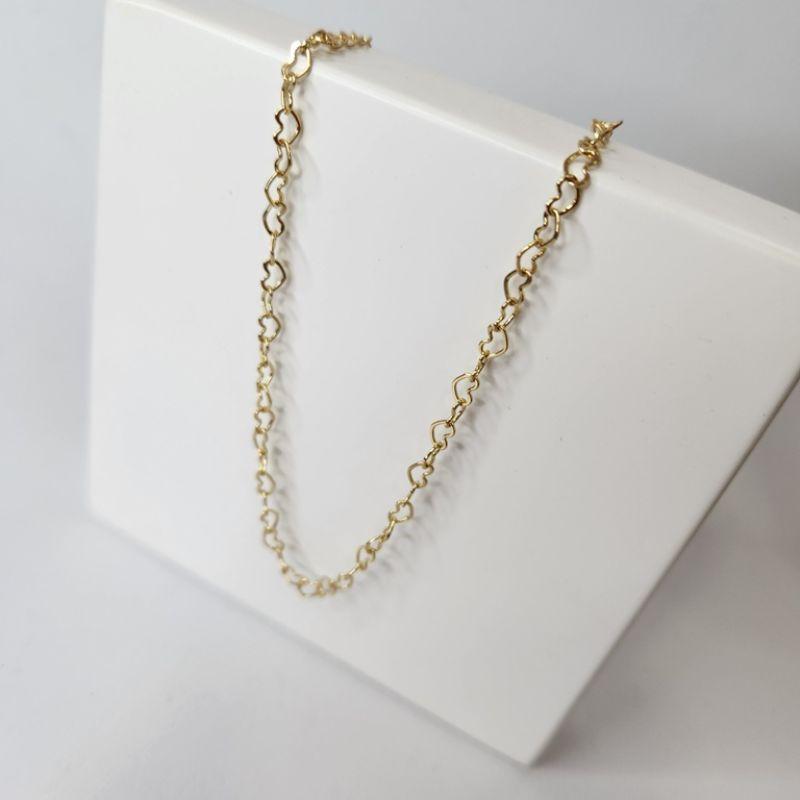 TORNOZELEIRA OURO CORAÇÕES