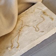 TORNOZELEIRA OURO GOTA CRISTAL