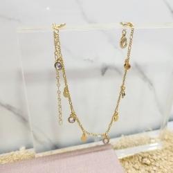 TORNOZELEIRA OURO PINGS C