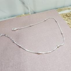 TORNOZELEIRA PRATA BOLINHAS	