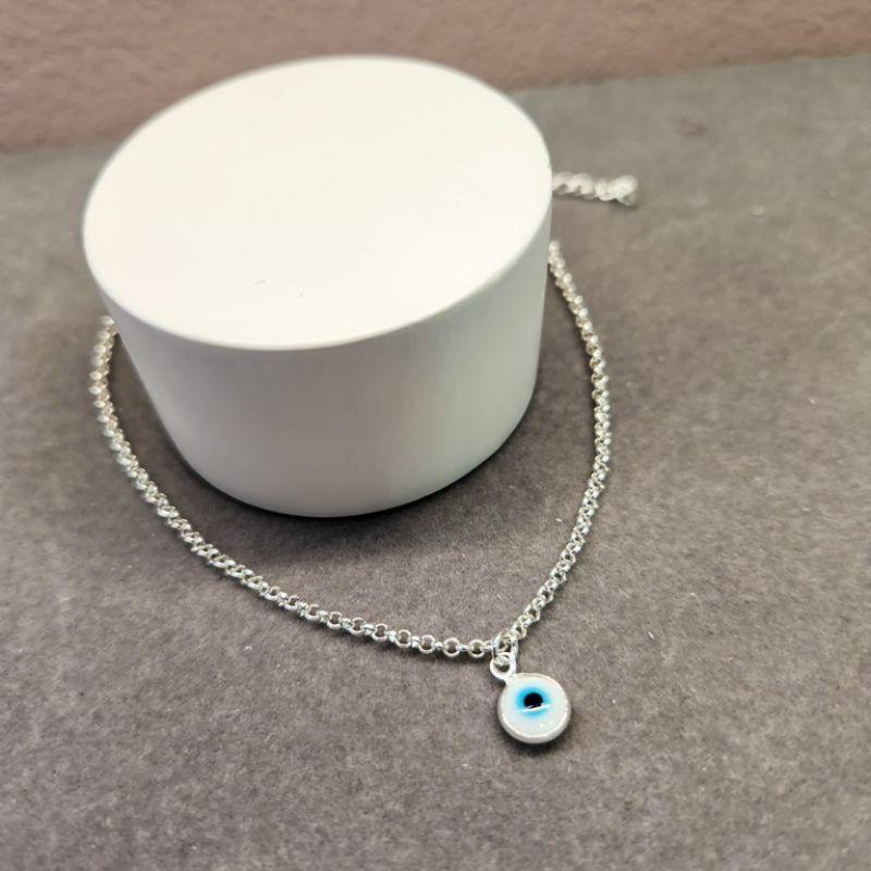 TORNOZELEIRA PRATA OLHO GREGO