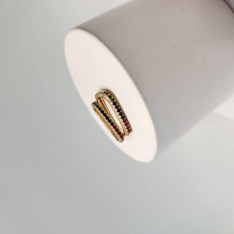 BRINCO OURO ARGOLA RET ZIRC C	M