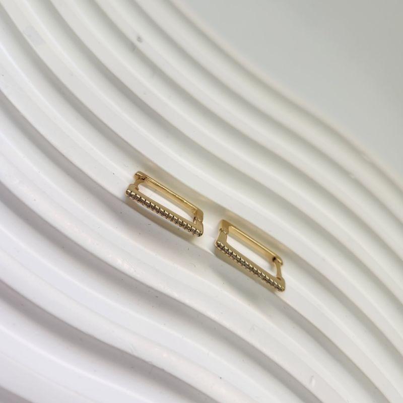 BRINCO OURO ARGOLA RET ZIRC	M