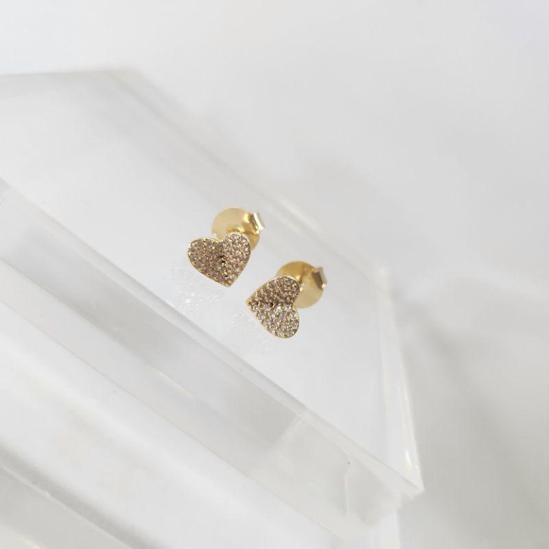 BRINCO OURO CORAÇÃO CIRC ZIRC G
