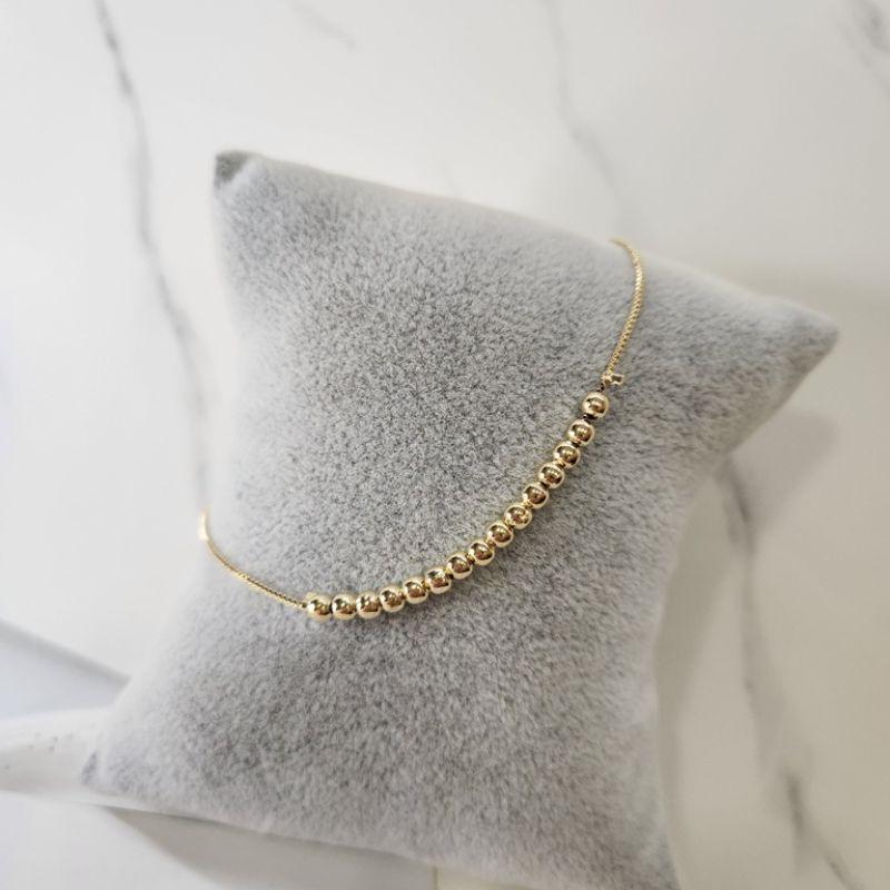 PULSEIRA OURO BOLINHAS MACIÇAS
