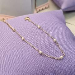 PULSEIRA OURO PETIT PÉROLAS	PO514