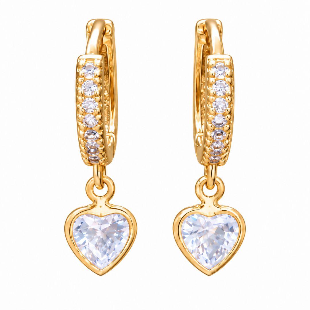 BRINCO OURO ARGOLA ZIRC CRISTAL COR P