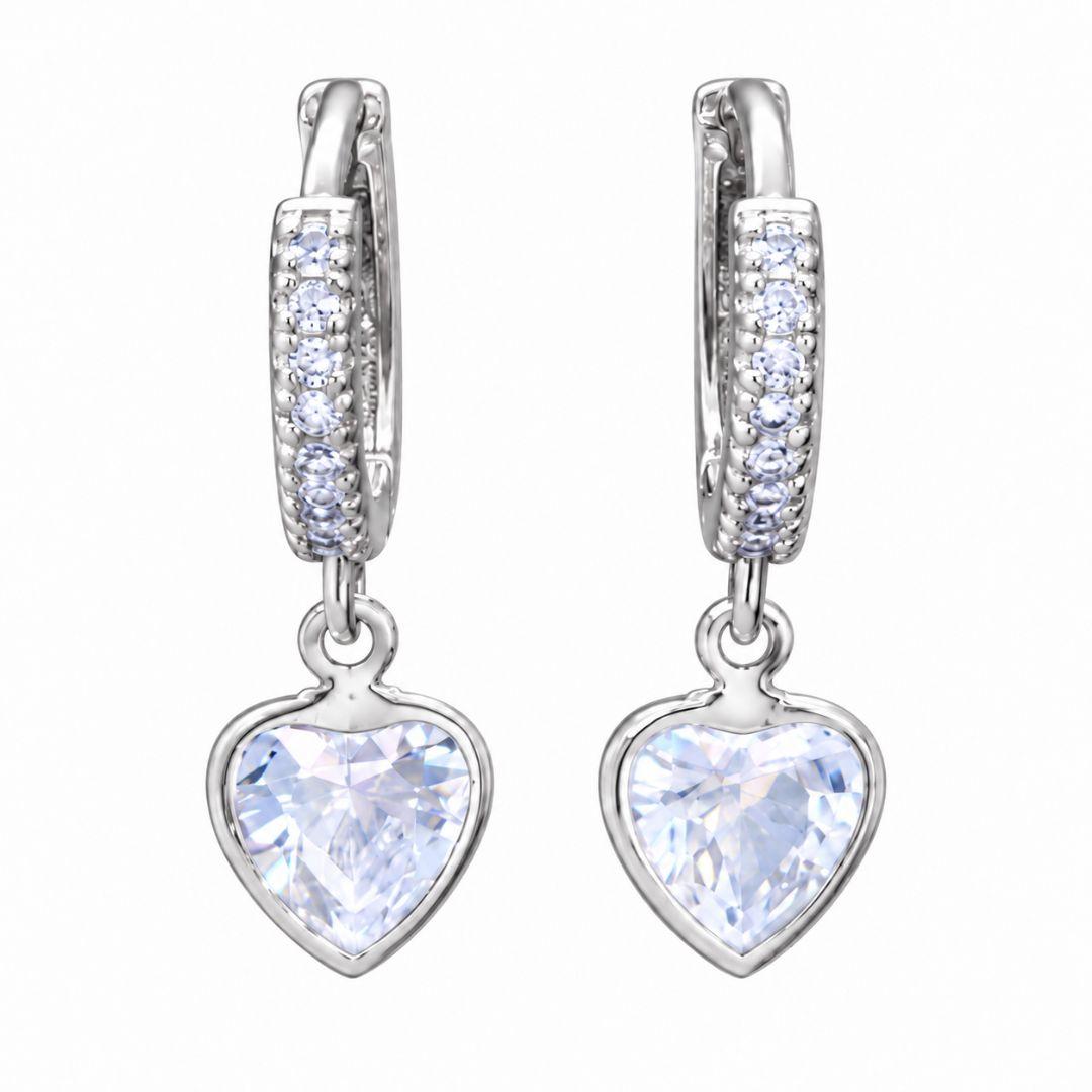 BRINCO PRATA ARGOLA ZIRC CRISTAL COR M