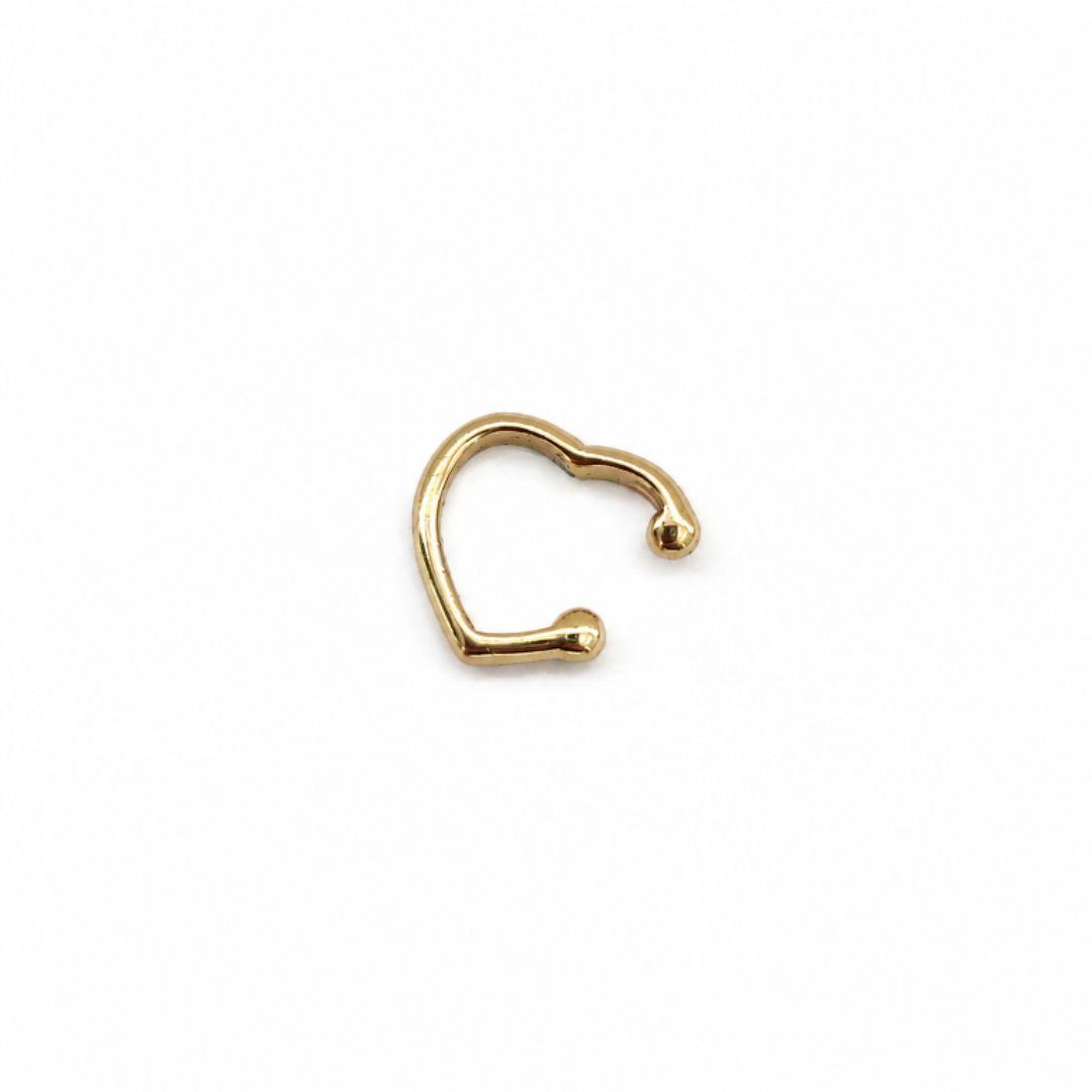 PIERCING OURO CORAÇÃO