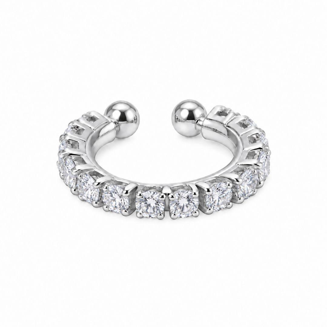 PIERCING PRATA CRAVEJADO DE ZIRCÔNIAS